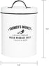 Amici Home, , Farmers Market Metal Storage Canister, 76 oz, White