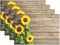 Wamika Beautiful Sunflowers Placemats Set of 6 Wood Board Florals Table Mats Spring Summer Autunm Place Mats for Kitchen Dining Decor Heat Resistant Non-Slip Washable 12 X 18 in