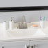 Home Basics Rustic Mason Jar 4 Piece Décor Bathroom Accessories Set, includes Lotion Pump Dispenser, Toothbrush Holder, Cup Tumbler, and Soap Dish , White