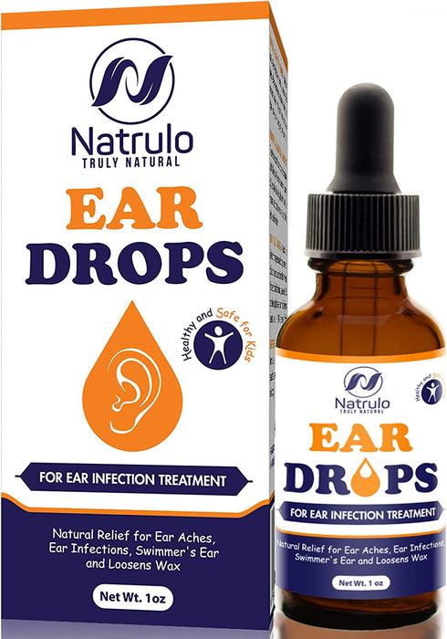 Natural Ear Drops for Ear Infection Treatment – Herbal Eardrops for Adults, Children & Pets – Relieves Ear Aches, Infections, Itchy Ears, Swimmer's Ear, & Loosens Wax – Kids Safe Treatment Made in USA