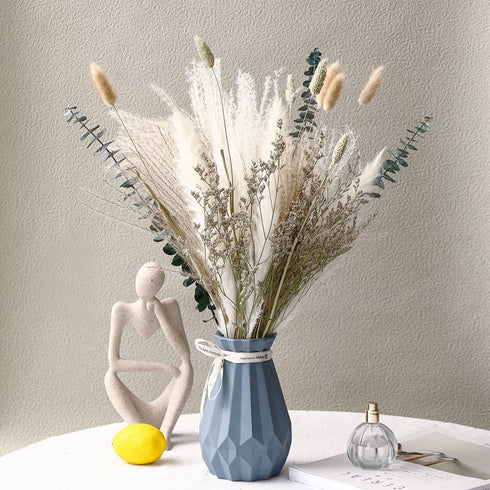 Natural Dried Flower Bouquet ,17" White Pampas Grass Branches Boho D©cor for Vase,Home D©cor Table Decorations for Party Wedding