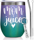 Mother Day Gifts From Daughter Son Gifts For New Mom Gifts For Women Mom Juice Mom Life To Be Mom Wine Tumbler Mother's Day Birthday Christmas Present For Mom Wife Female Coffee Cup With Keychain