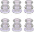 MejaTec Candlestick Holders, 6PCS Taper Candle Holders, Clear Glass Taper Candlesticks for Party, Wedding, Birthday, Dinning Room and Home Decoration (6, Clear Glass)
