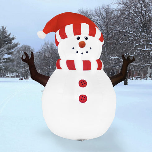 GOOSH 5 FT Height Christmas Inflatables Outdoor Snowman, Blow Up Yard Decoration Clearance with LED Lights Built-in for Holiday/Christmas/Party/Yard/Garden