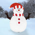 GOOSH 5 FT Height Christmas Inflatables Outdoor Snowman, Blow Up Yard Decoration Clearance with LED Lights Built-in for Holiday/Christmas/Party/Yard/Garden