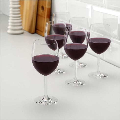 Red Wine Glass By Ikea- Svalka Series SET OF 6, 10 0Z
