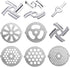 Gogmooi 10 Pcs Kitchenaid Meat Grinder Blade, Meat Grinder Parts Blades, Stainless Steel Food Grinder Accessories, Meat Grinder Attachment for Size 5 Stand Mixer and Meat Grinder Accessories