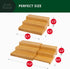 Bamboo Spice Organizer for Cabinet - Tiered Spice Rack Organizer for Cabinet or Countertop, Pantry Step Shelf (15.16"x 8.3" x 3.3")