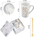 Fathers Day Mug Gifts for Dad from Daughter, Dad,Thank You For Teaching Me How To Be A Man Mug, Birthday Christmas Gifts for Dad, Funny Coffee Mugs for Dad 14Oz Gray Marble Mug with Box Spoon Coaster
