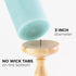 CANDWAX 3x8 Pillar Candle Set of 2 - Decorative Rustic Candles Unscented and No Drip Candles - Ideal as Wedding Candles or Large Candles for Home Interior - Light Turquoise Candles