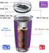 Umite Chef 20oz Tumbler Double Wall Stainless Steel Vacuum Insulated Travel Mug with Lid, Insulated Coffee Cup, 2 Straws, for Home, Outdoor, Office, School, Ice Drink, Hot Beverage ?20 oz, Purple)