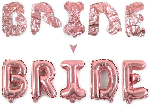 VIDAL CRAFTS Rose Gold Bridal Shower Decorations, Bachelorette Party Decor, Balloon Garland, Paper Fans, BRIDE Foil Balloon, Miss to Mrs, But First Mimosas Banners, Ring, Champagne Foil Balloons