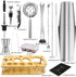 Bartender Kit with Stand,Cocktail Shaker Set Stainless Steel Bar Tool Set for Drink Mixing with Mixing Spoon Measuring Jigger, Liquor Pour Awesome Drink