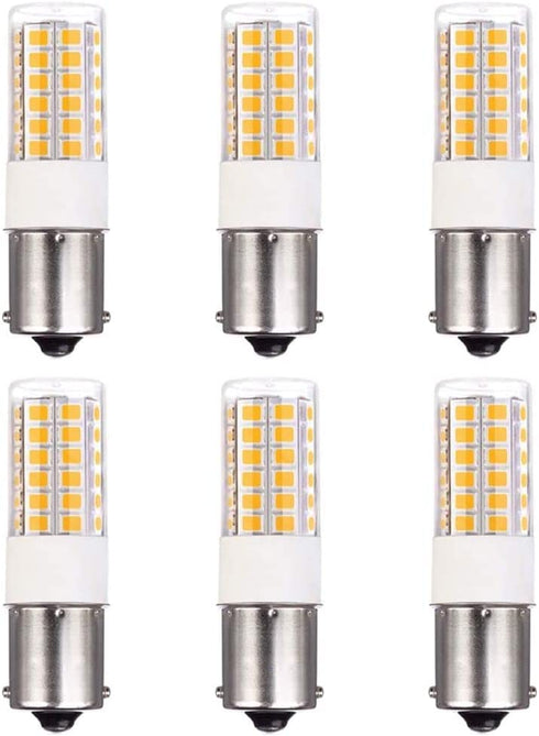 Makergroup BA15s Single Contact Bayonet LED 12V S8 1141 1156 LED Light Bulb 3W 2700K-3000K for Outdoor Landscape Lighting Path Deck Lights RV Lighting Warm Color 6pcs