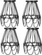 Licperron Black Industrial Vintage Style Light Cage for Pendant Lights, Antique Lamp Holders, Lamp Guard, Adjustable Lamp Cage, 4 Pack