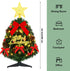 MCEAST Mini Green Christmas Tree Set 24 Inch Artificial Tabletop Xmas Tree Decorations with Tree Skirt, Red Bows, Pendants, Alphabetic String, Ornaments and Base for Home Holiday Christmas Decor, DIY