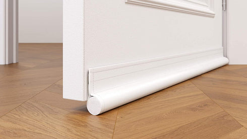 McDILS Under Door Draft Blocker White - Door Draft Stopper 32 to 38 inches - Weatherproofing Door Seal Strip - Draft Stopper for Bottom of Door - Noice Reduction Sound Proof Door Draft Blocker White