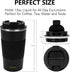 16oz Insulated Coffee Travel Mug Stainless Steel Vacuum Coffee Cup Leakproof with Screw Lid Double Wall Coffee Tumbler Reusable Thermal Cup for Hot/Iced Beverage - 510ml, Black
