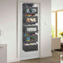 Over The Door Hanging Organizer with 5 Large Pockets,Foldable Wall Mount Fabric Storage with Clear Window and 2 Metal Hooks for Pantry,Closet,Kitchen,Nursery,Bathroom,Dorm-49.6x12.2x5 inches(Grey)