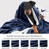 Comaza Sherpa Fleece Throw Blanket - Navy Blue Reversible Thick Blanket Extra Soft Warm & Cozy Microfiber Blanket (50x60 inches)