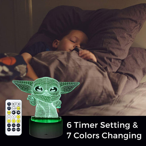 3D Illusion Star Wars Night Light for Kids,4 Pattern with Timing Function Star Wars Toys Gifts Night Lamp for Room Decor,Great Birthday Gifts for Kids Star Wars Fans Boys Girls Men