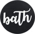 Modern Rustic 3D Bath Sign,Shiplap Farmhouse Bathroom Round Sign for Wall Hanging Decor, Handcrafted €œBath Sign Home Wooden Sign (Matt Black)