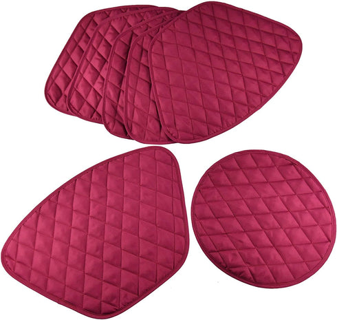 HOME-X 7-Piece Placemat Set for Round Table, Kitchen Home Decor, Dinnerware Accessories