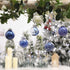 Wironlst 60mm/2.36" Christmas Ball Ornaments Shatterproof Clear Large Plastic Hanging Ball Decorative Baubles Set with Stuffed Delicate Decorations (30 Counts, Blue)