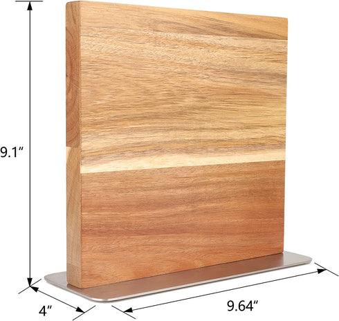 Magnetic Knife Block -- CTSZOOM Wooden Magnetic Holder Rack Magnetic Stands with Double Sided Strong Enhanced Magnets Multifunctional Storage Knife Holder