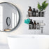 Shower Caddy Shelf Organizer 2-Pack with Soap Dishes, No Drilling Wall Mounted Shower Organizer with 4 Adhesives and 4 Hooks, SUS304 Stainless Steel Shower Storage Rack for Bathroom, Kitchen(Silver)