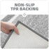Color G Bathroom Rug Mat, Ultra Soft and Water Absorbent Bath Rug, Bath Carpet, Machine Wash/Dry, for Tub, Shower, and Bath Room (16"x24",Grey and White)