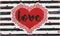 Valentine's Day Area Rug Doormat, Valentines Day Black White Striped Door Mat with Non Slip Backing, Romantic Red Heart Entrance Mats for Indoor Outdoor, Valentine's Day Home Decor, 18 x 30 Inch