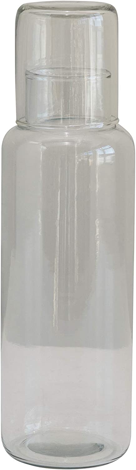 Creative Co-Op Recycled Glass (Set of 2) Decanter, Clear