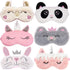 Sleep Mask for Kids Sleeping Mask ,Aniwon 6 Pack Cute Animal Eye Mask for Sleeping Unicorn Sleep Mask for Kids Girl Soft Plush Blindfold Covers Eye Mask for Women Girls Kids Favor