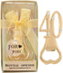 Set of 12 Creative Bottle Openers for 40th Birthday Party Favors or 40th Wedding Anniversary Party Gifts 40 Birthday Party Favors Souvenirs Decorations for Guests (12, Gold 40th)