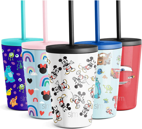 Simple Modern Disney Mickey Mouse Toddler Cup with Lid and Straw | Reusable Insulated Stainless Steel Kids Tumbler | Classic Collection | 12oz, Mickey Mouse Retro