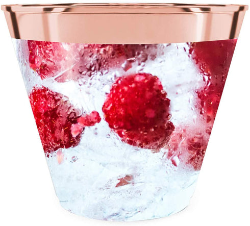50 Rose Gold Cups 9 Oz Rose Gold Plastic Cups Fancy Disposable Wedding Cups Elegant Party Cups with Rose Gold Rim Flexible Party Wedding Rose Gold Plastic Tumblers by KARRAHOME