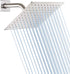 GGStudy Square 8 Inch Square Stainless Steel Shower Head - Rain Style Shower Head Brushed Nickel