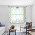 CUTEWIND 45 Inch Green Flower Leaves Print Linen Texture Semi Sheer Curtains Rod Pocket Living Room Basement Bedroom Window Luxury Retro Floral Printed Curtain 2 Panels