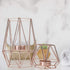 Homtone Metal Wire Tealight Candle Holders Centrepiece for Tables Decor,Gold Geometric Shape Holders for Living Room Bathroom Decorations,Set of 2 (Rose Gold)