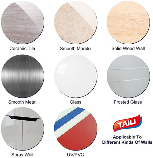 TAILI Shower Caddy with Vacuum Suction Cup Drill-Free Removable Shower Shelf Storage Basket for Shampoo & Toiletries, Kitchen Bathroom Bedroom Organizer