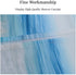 Beach Shower Curtain Washable, Seashells Starfish Conch Waves Ocean Bath Curtains, Blue Fabric Waterproof Bathroom Curtain Set with Hooks