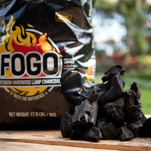 FOGO Premium Oak Restaurant All-Natural Hardwood Medium and Small Sized Lump Charcoal for Grilling and Smoking , 17.6 Pound Bag