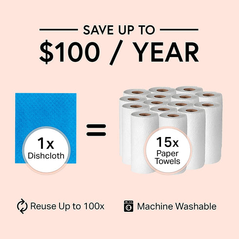 Swedish Wholesale Swedish Dish Cloths - 10 Pack Reusable, Absorbent Hand Towels for Kitchen, Counters & Washing Dishes - Cellulose Sponge Cloth - Eco Friendly Gifts - Assorted