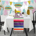Mexican Table Runner for Cinco de Mayo Decorations, 108" x 14" 2Packs Hand Woven Mexican Blanket Table Runner Fiesta Party Supplies, Fringe Cotton Serape Table Runner for Mexican Party Wedding Decor