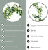 Artificial Eucalyptus Garland, Seasky Greenery Garland Vines with Lights Garland Eucalyptus Leaves with 8 Roses for Garden Home Office Party Decor Indoor, Wedding Arch Decor Outdoor