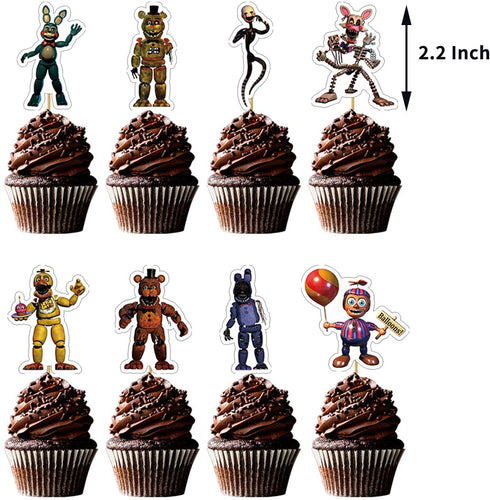 Heidaman Five Nights At Freddy's Birthday Party Supplies Fnaf Birthday Decorations Freddy Frostbear Party Decorations Set Include Banners Balloons Cake Tops