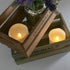 Outdoor Indoor Flameless Pillar Candles, 4 Pack Plastic Resin Battery Operated Electric LED Candle Sets with Cycling 24 Hours Timer Function for Home Party Wedding Decoration, 3"x3"