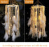 Dream Catcher Mobile Large Light Up Dream Catchers with Golden Shining Lace& Bells LED Fairy Lights Battery Powered Hanging Ornaments- 7.9Wx 22L Inches Feathers Wedding Boho Decorations Nursery Decor