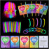 48PACK Valentines Day Gift Cards with 48 Glow Sticks for Kids, Glow in The Dark for Valentines Party Favors, Valentines Greeting Cards, Valentine Classroom Exchange Cards for Boys Girls.